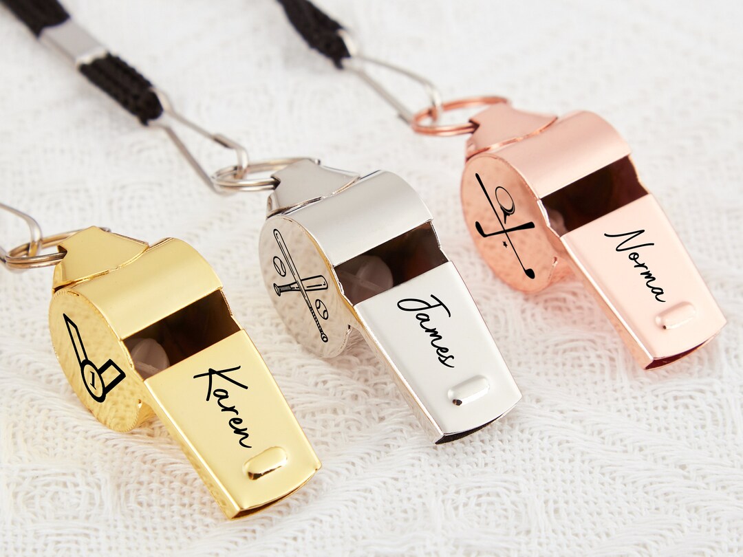 Personalized Coach Whistlecustom Whistle Necklaceengraved Etsy