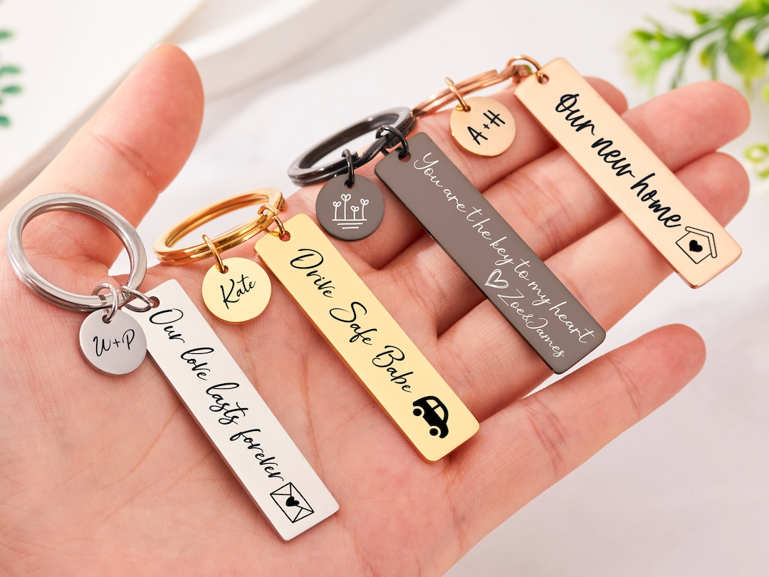 Custom Keychain Personalized Key Chain Engraved - Etsy Australia