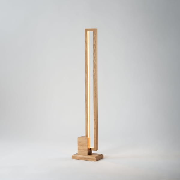 Lampe en bois, Lampadaire, Lampe à LED, Lampe en bois, Lampadaire en bois, Lampadaire, Lampadaire moderne, Lampe d'appoint, Stehlampe holz, Lampadaire