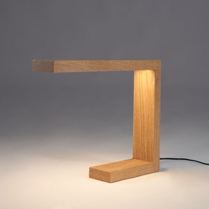 Modern Table LED Lamp, Wooden Reading Lamp, Wood lamp, Desk Light, Nightlight, Accent lamp for your  cosy office, kitchen or bedroom