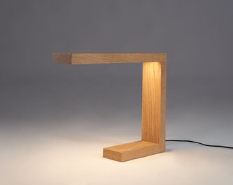 Moderne Tisch LED Lampe, Holz Leselampe, Holzlampe, Schreibtischleuchte, Nachtlicht, Akzentlampe