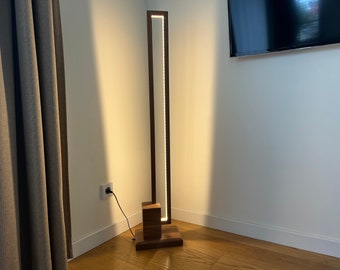 Modern Walnut lamp, modern design and perfect light for living room, bedroom or dinning area