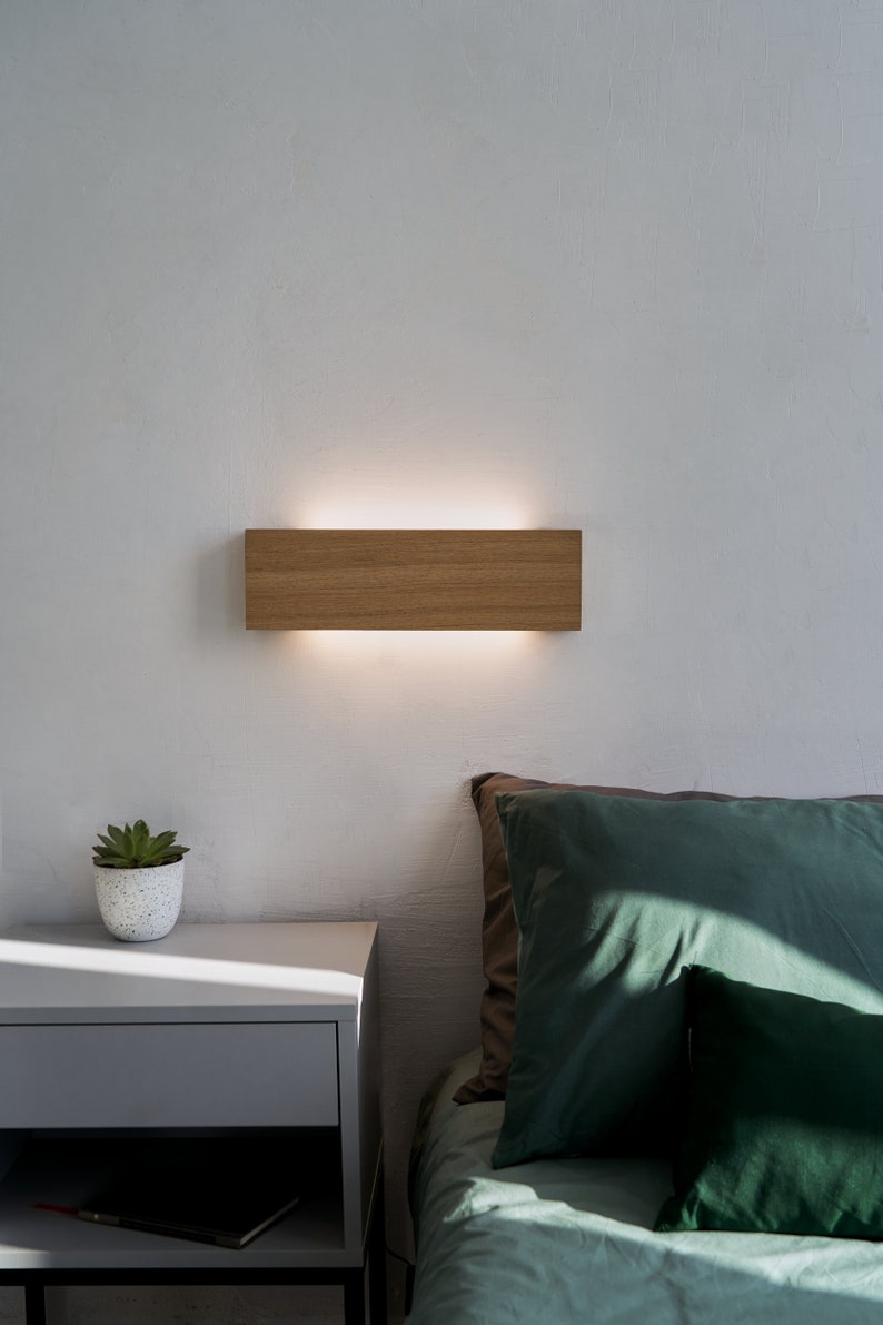 Wooden wall Lamp, modern wall Lamp, Wood lamp, Wall Light, Nightlight, Accent Lamp image 7