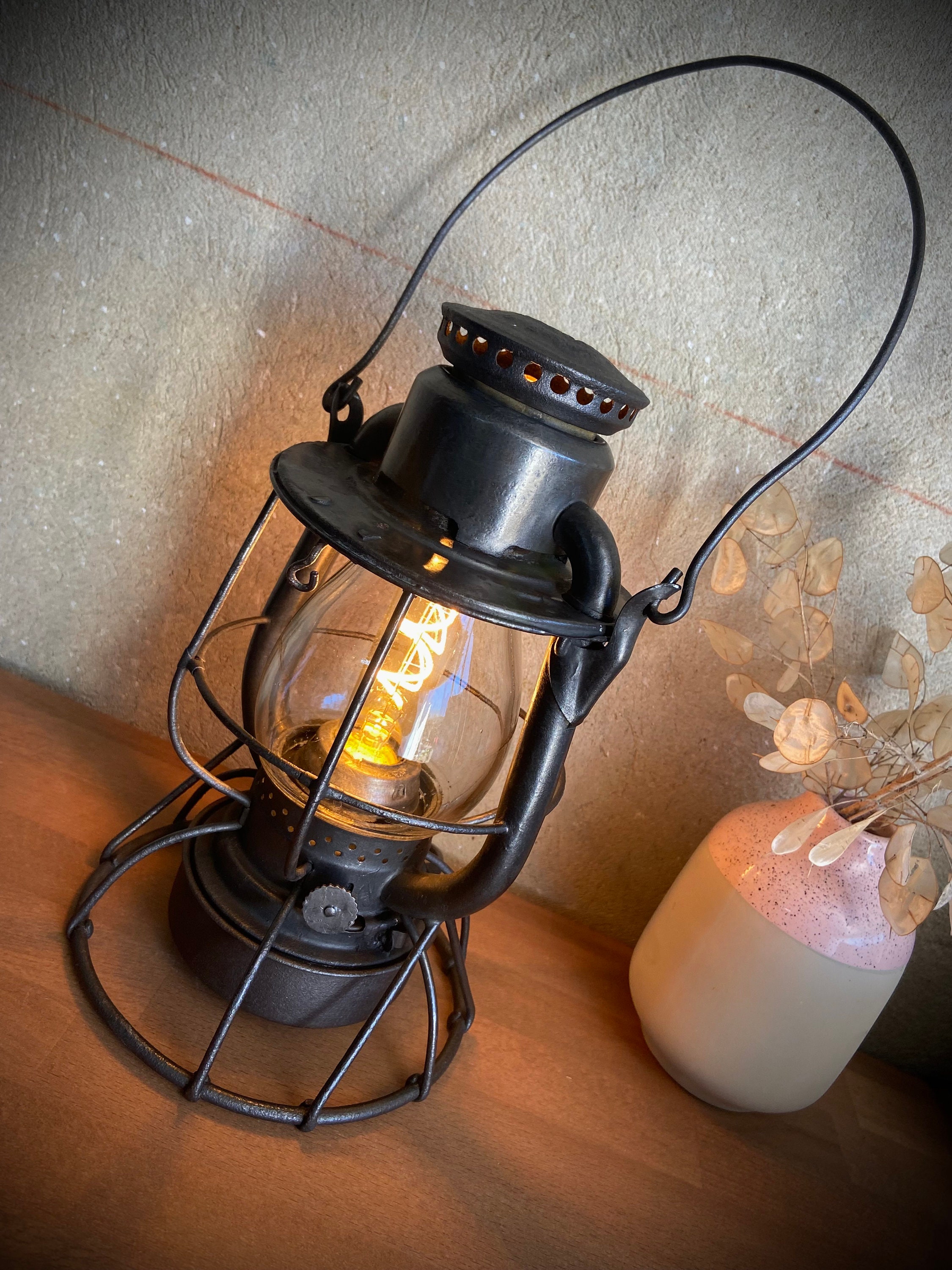 Lanterne 1907 Dietz Vesta Usa Lampe de Chevet à Filament Led