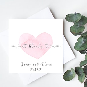 À propos de la carte de mariage de fiançailles personnalisée Bloody Time