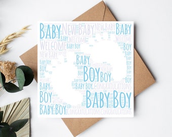Luxury New Baby Card - New Baby Girl Card - New Baby Boy Card - Baby Congratulations