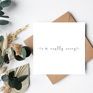 I'm Really Sorry classic black and white luxury Card