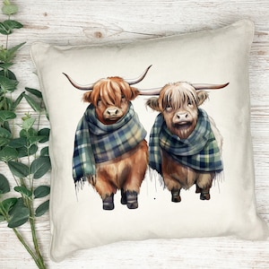 Reloj De Pared De Vaca De Las Tierras Altas Con Diseño De Aniales De