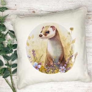 Precioso cojín con estampado de animales del bosque en acuarela - almohada - regalo - cojín estampado - cojín decorativo