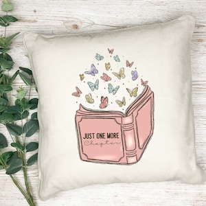 Cojín estampado amante de los libros - Solo un capítulo más - almohada - regalo - cojín estampado - cojín decorativo