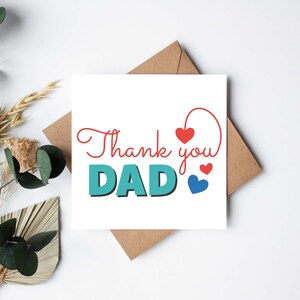 Merci papa carte de voeux de luxe - fête des pères - anniversaire - cadeau pour lui - cadeau pour papa