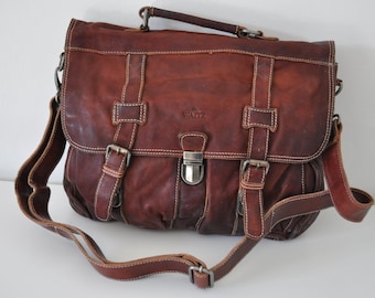 Waitz vintage cow leather bag "Go West"