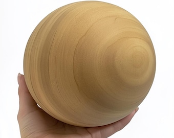 5.9 inch / 15cm diameter Bespoke Wooden Ball, natural finish, Oak, Walnut, Pine