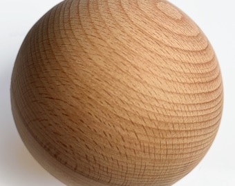 Stock wooden Ball 90mm / 9cm / 3.5 inch diameter wooden crafts ball sphere, round, natural & sustainable, Beech Hardwood