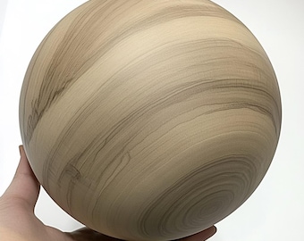 10.24&quot; / 26cm diameter Bespoke Wooden Ball, natural finish, Oak, Walnut, Pine