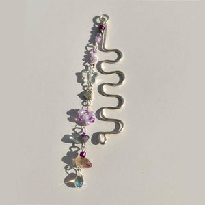 beaded wire tassel bookmark, beaded book charm, metal bookmark