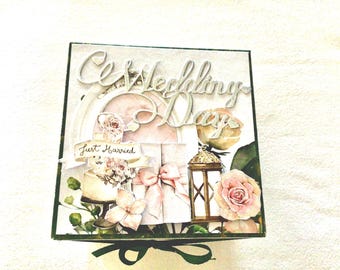 Wedding day exploding box card