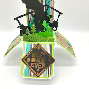 Golf,birthday,Father’s Day,home made,3d,greetings card,pop up card