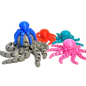 3D Printed Octopus- Articulated Octopus- Fidget Toy- Desk Ornament