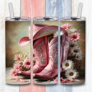 Cowgirl Boots Tumbler Wrap, 20oz Tumbler PNG Sublimation Design, Country Western Tumbler Wrap, Western Girl Tumbler Wrap, Digital Download