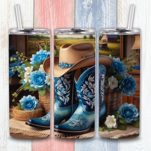Cowgirl Boots Tumbler Wrap, 20oz Tumbler PNG Sublimation Design, Country Western Tumbler Wrap, Western Girl Tumbler Wrap, Digital Download
