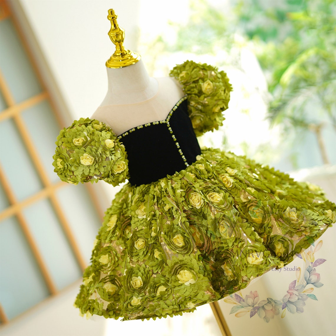 Elegant Lemon Green Toddler Pageant Dress for Girl Flower Girl Etsy
