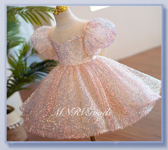 pink sequin dress