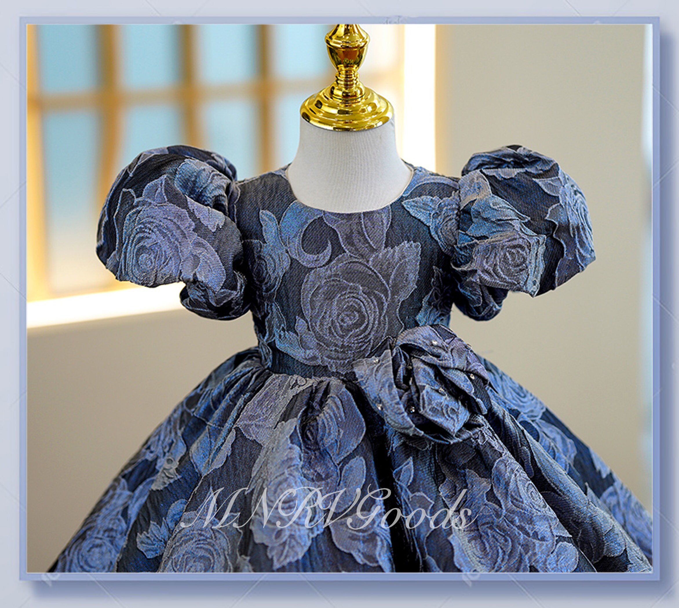 214T Navy Satin Pageant Dress Toddler Satin Flower Girl Etsy