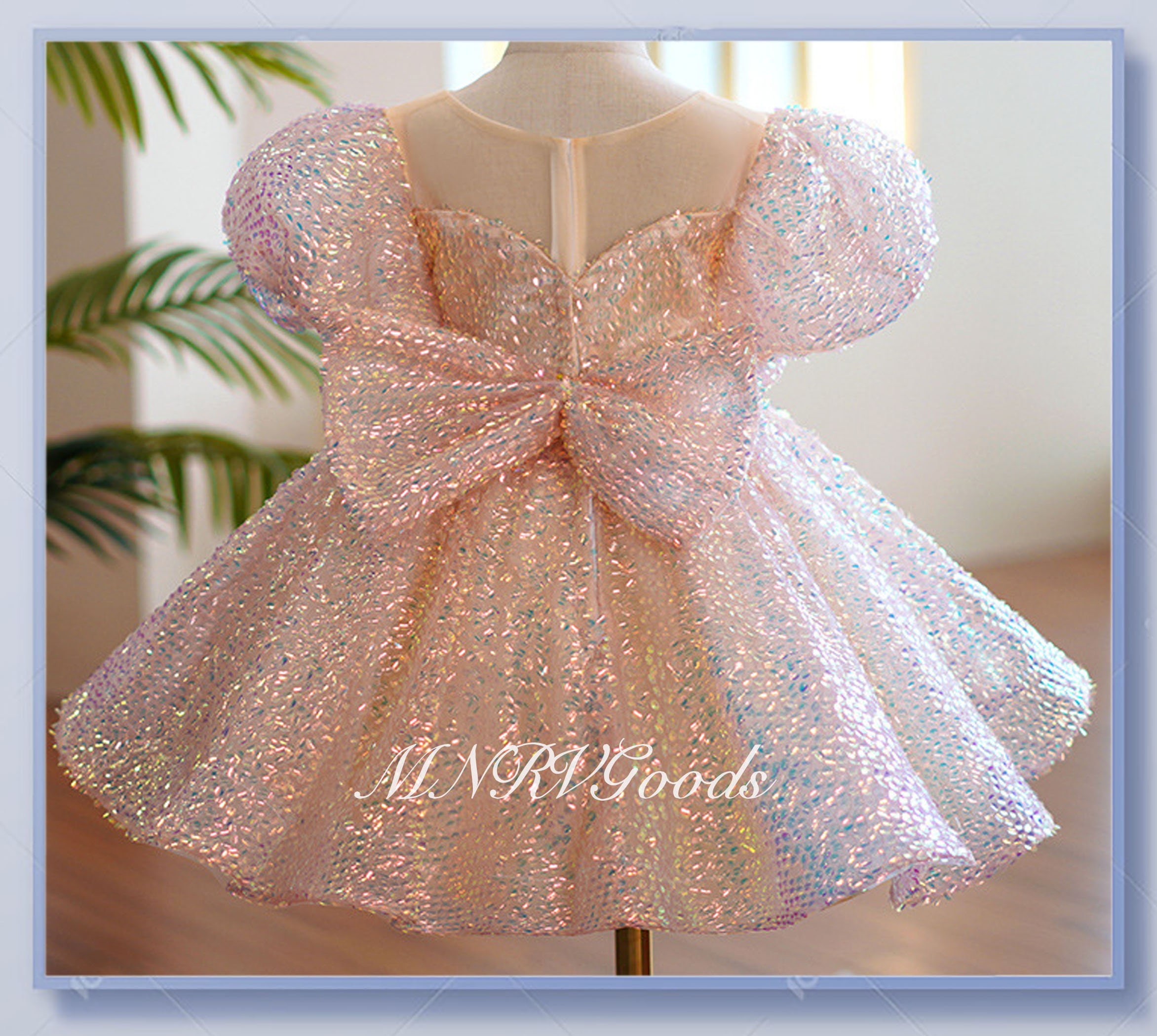 3T Pink Sequin Flower Girl Dress Sequined Toddler Dress - Etsy