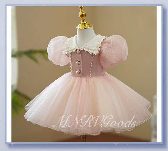 1st Birthday Dress Dirty Pink Flower Girl Dresses Unique Etsy