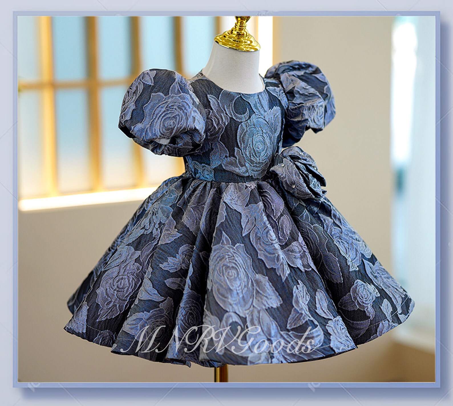 214T Navy Satin Pageant Dress Toddler Satin Flower Girl Etsy