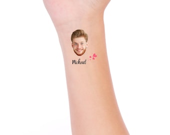 Custom Face Temporary Tattoo: Bachelorette Party Favor