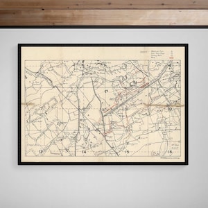 WW1 loopgravenkaart • Slag om Mesen • 1917 • Gicléeprint