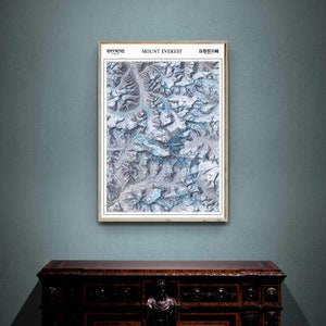 Mount Everest Map • Giclée Druck