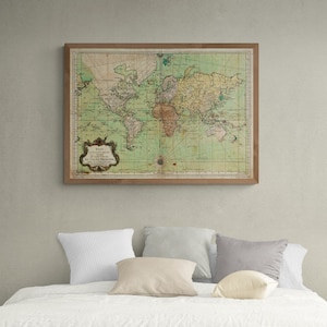 Essay d'une Carte Reduite • 1778 • Old World Map • Giclée Print