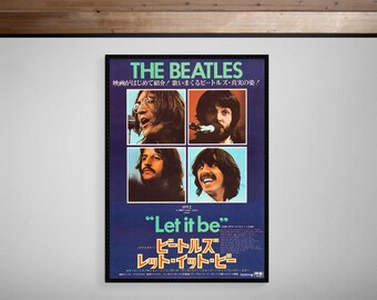 1970年公開映画 ビートルズ Let It Be ポスター 額入り 昭和レトロ Amazon.co.jp: The Beatles – Let It Be – 1970 – 映画ポスター