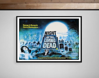 NIGHT of the LIVING DEAD 1968 Classic Vintage Movie Poster Print Satin ...
