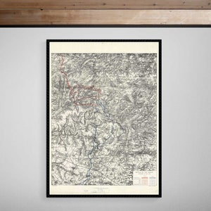 WW1 Graben Karte •Schlacht an der Somme, Lagen im Juli 1916 • Giclée Print