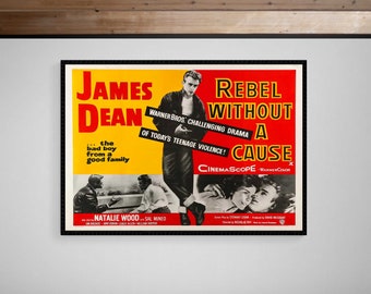 理由なき反抗 映画ポスター　ジェームズディーン 理由なき反抗 ジェームズ・ディーンのカルト映画ポスター復刻版