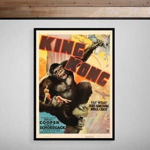 ヴィンテージ 1933 キングコング映画ポスタープリント - Etsy 日本