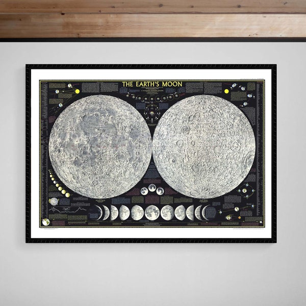 The Earth's Moon • Moon Map • 1969 • Giclée Print