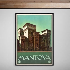 Mantova • Cartel de viaje italiano • Art Déco • 1935 • Impresión Giclée