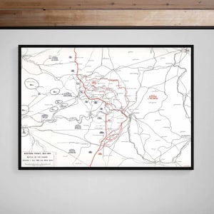 WW1 Graben-Karte • Schlacht an der Somme • 1915-16 • Giclée Druck