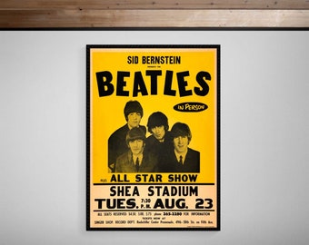 ビートルズ　シェアスタジアムコンサート未使用チケット、証明書、ポスター BEATLES シェイ・スタジアム コンサートポスター 1966 - メルカリ