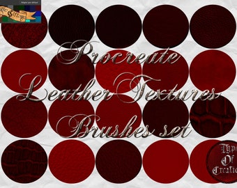 Procreate Leather Textures Brushes set, Procreate Brush, Leather Textures, Digital Painting