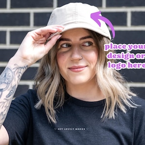 Khaki Dad Hat Mockup: 6 Panel Low Profile Baseball Cap (Digital Download)
