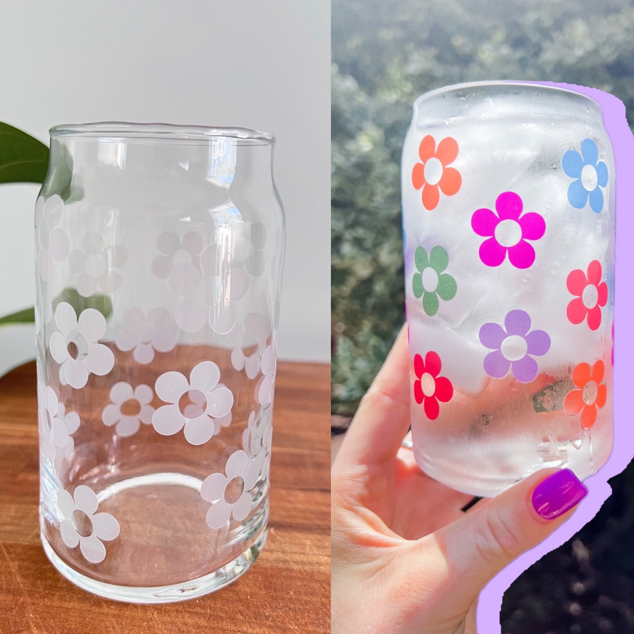 Rainbow Daisy Color Changing Glass Etsy