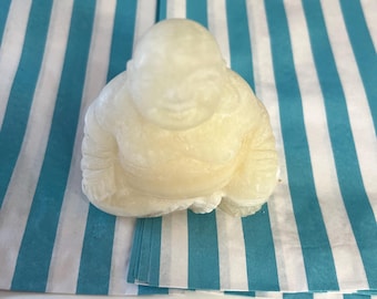 Orange Calcite Crystal Buddha Carving Natural Healing Lucky Carved Figure