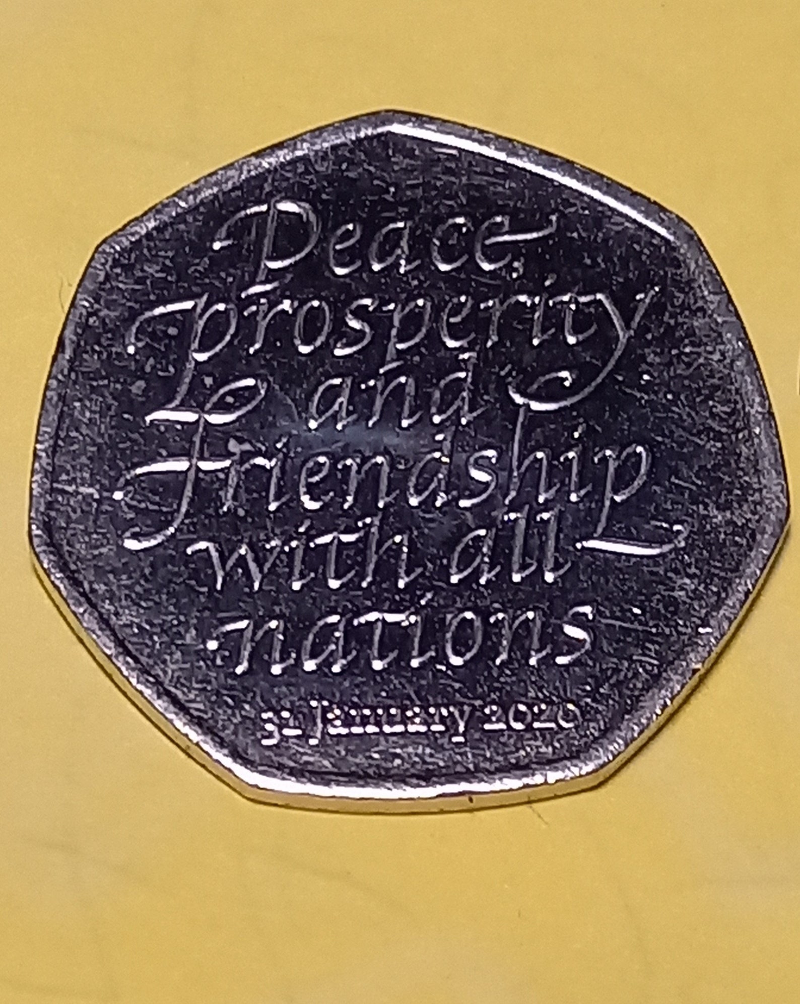 Rare Brexit 50p Coin Excellent Condition Peace Prosperity And rare-brexit-50p-coin-excellent-condition-peace-prosperity-and