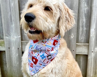 Healthcare Nurse Snap on Dog Bandana